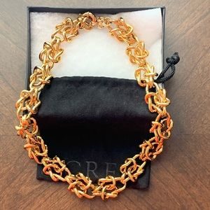 J.Crew Gold Link Statement Necklace